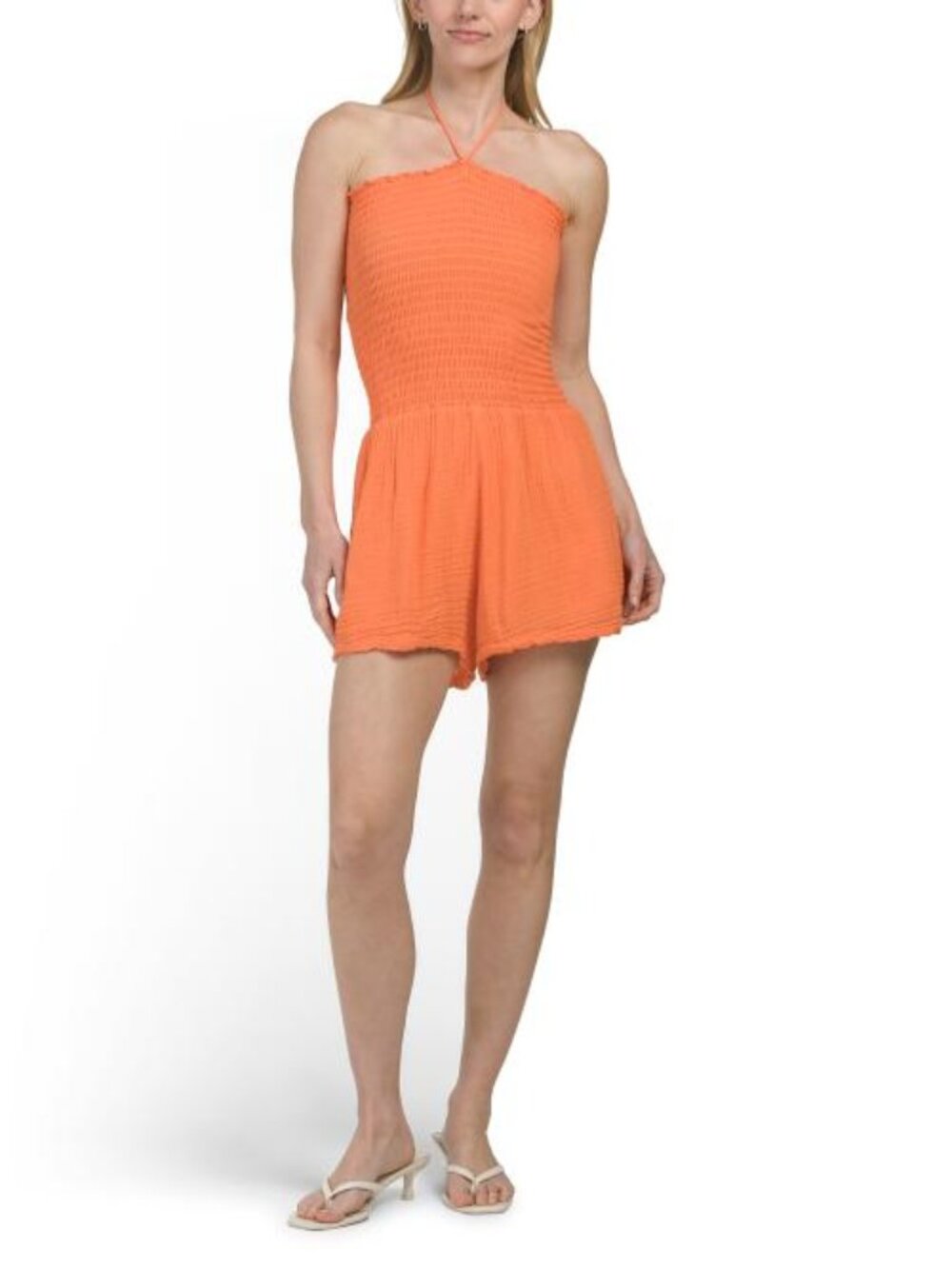 NWT Michael Stars Bianca Gauze Smocked Romper 100% Cotton Made In Usa